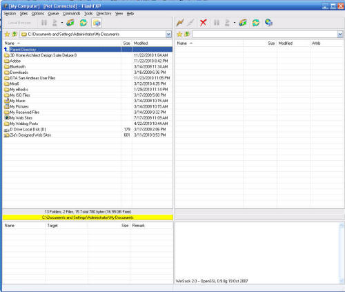 Screen Shot Of FlashXp Ftp Client Software Provided By Us